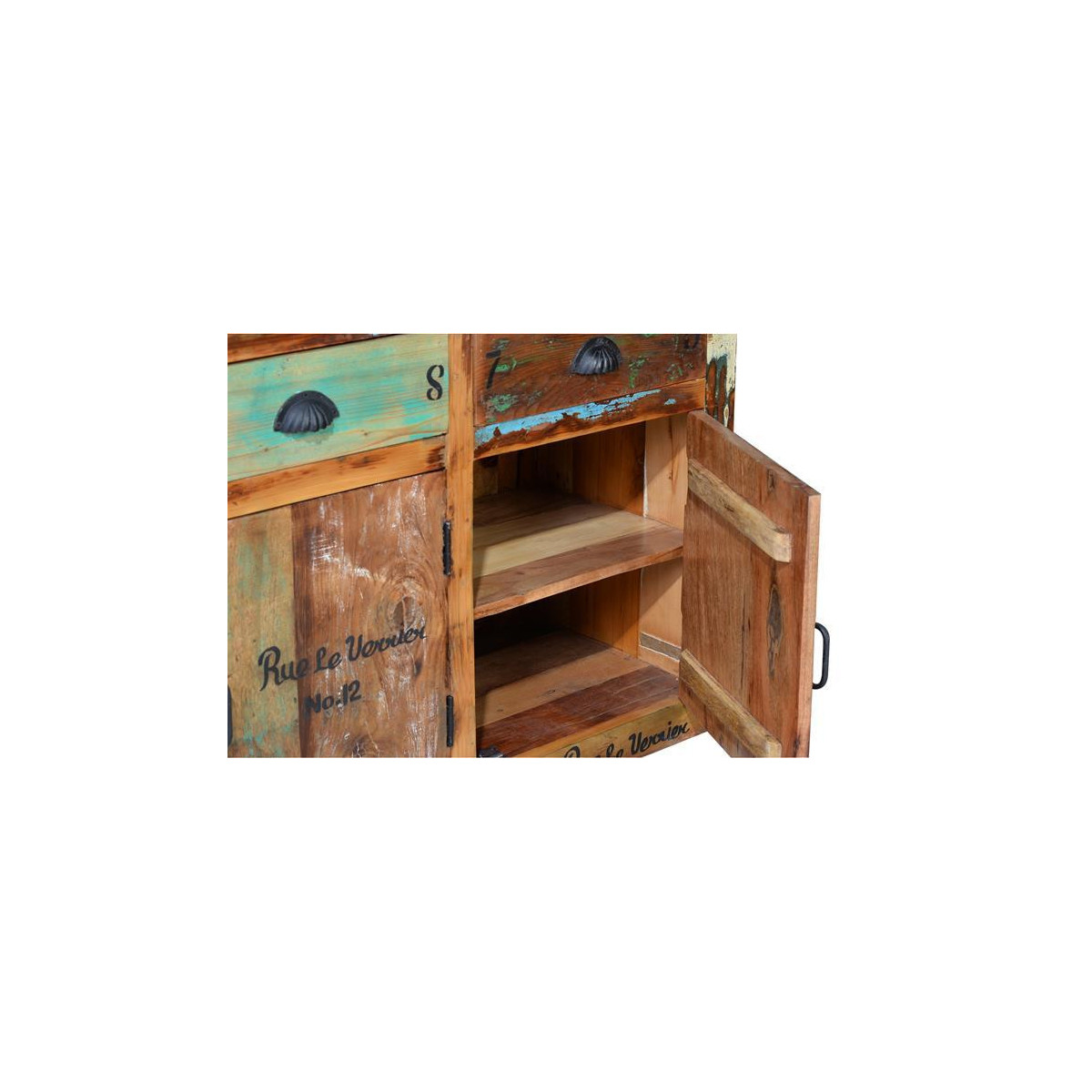 Buffet 3 tiroirs - ROSALIA marron, DECORATION D’AUTREFOIS