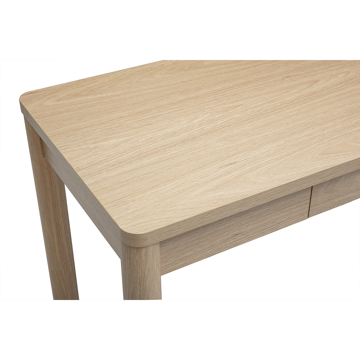 Bureau avec tiroir finition bois clair chêne L120 cm IZZIE couleur unique, MILIBOO