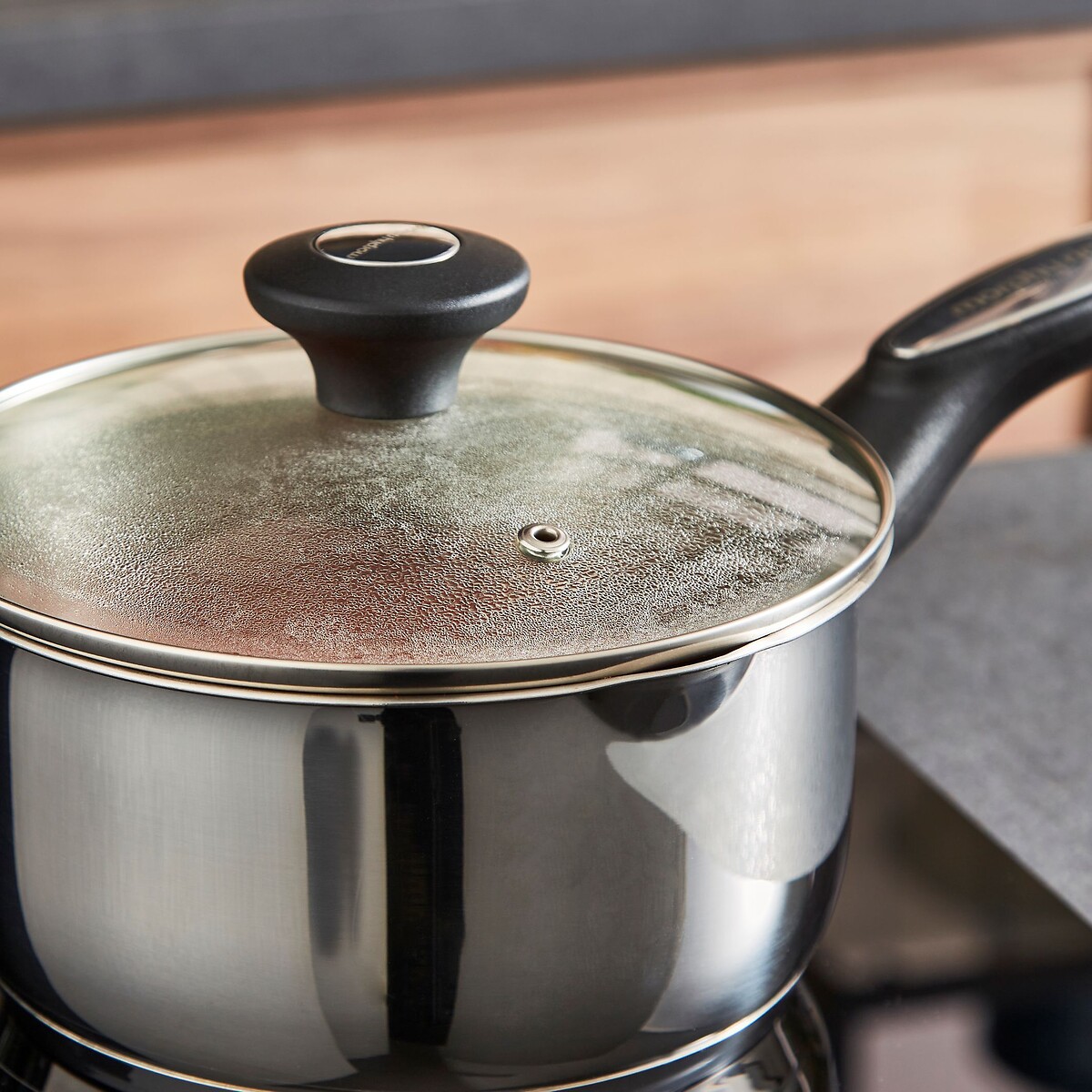5-Piece Stainless Steel Saucepan Set graphite, MORPHY RICHARDS