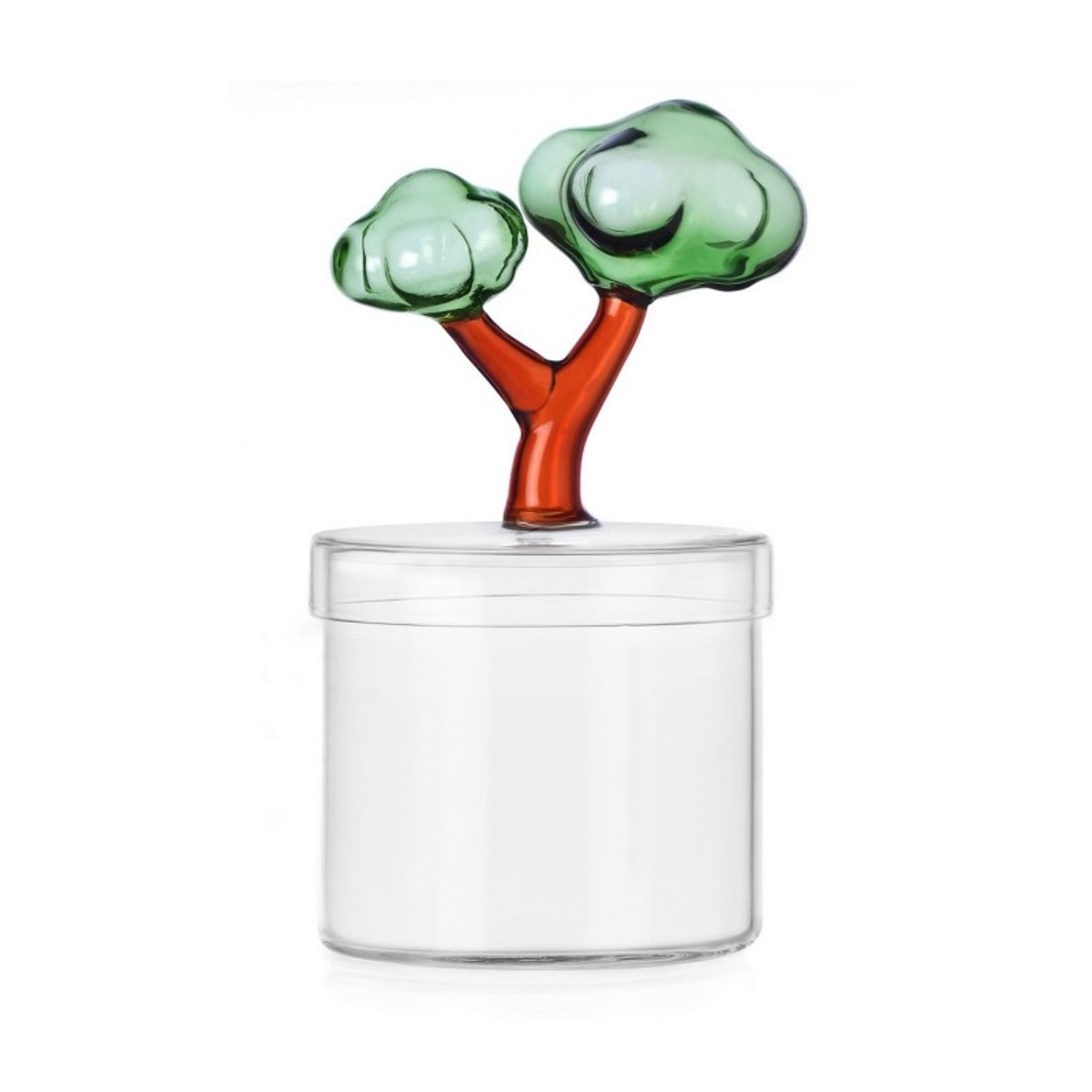 Boite verre sculpté arbres  TALKING TREES vert, ICHENDORF