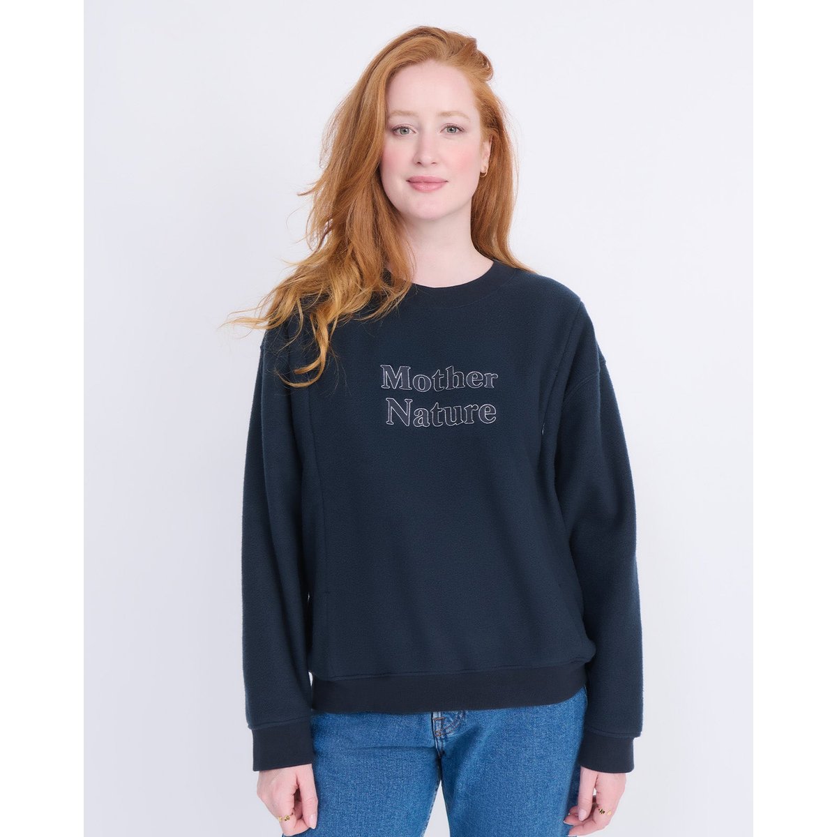 Sweat d'allaitement Mother Nature brodé bleu nuit, EMOI EMOI