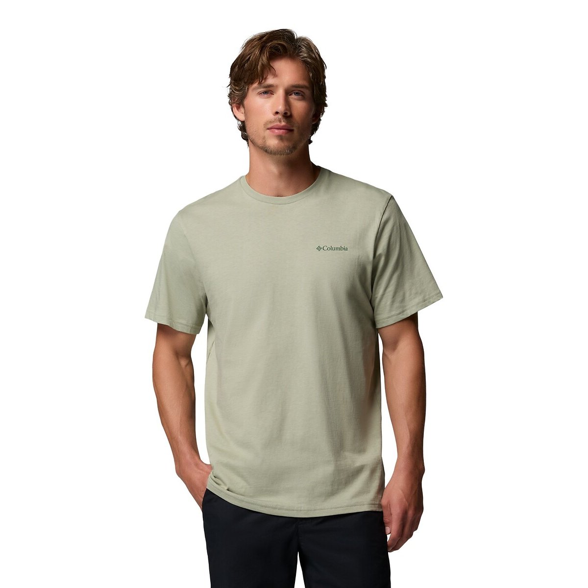 T-shirt manches courtes, imprimé dos kaki clair, COLUMBIA
