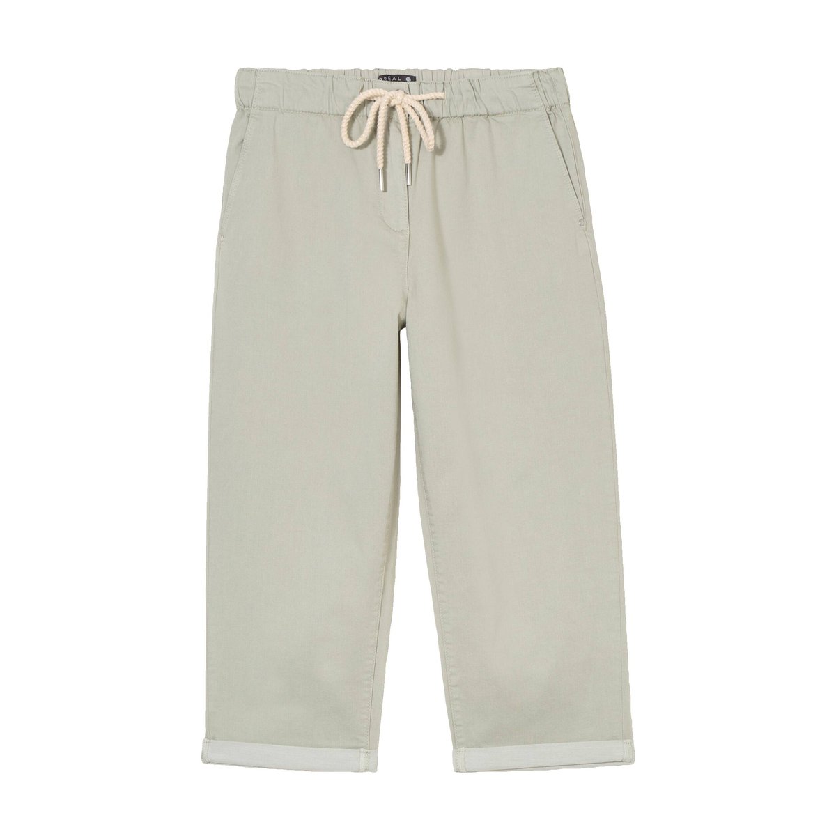 Pantacourt large taille haute vert clair, BREAL
