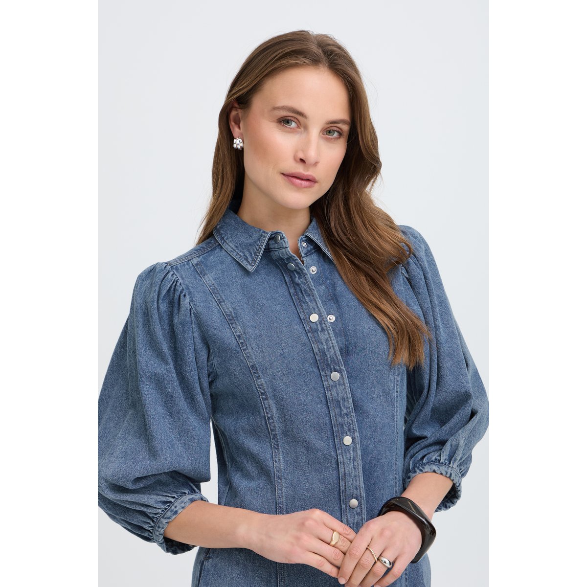 Robe en jean bleu mid blue denim, B.YOUNG