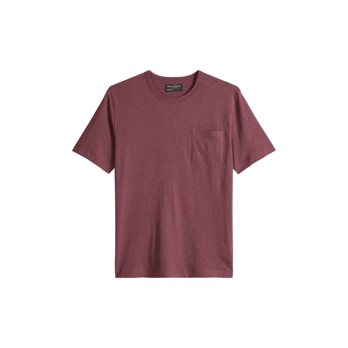 T-shirt DfC regular en jersey slub doux rouge foncé, MARC O'POLO