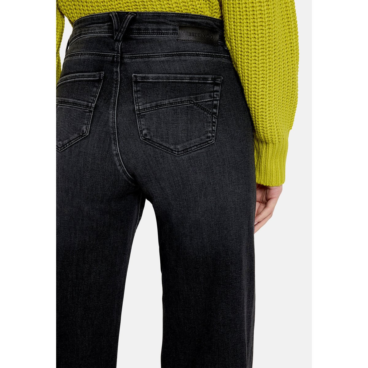 Jean taille haute à strass black denim, BETTY & CO