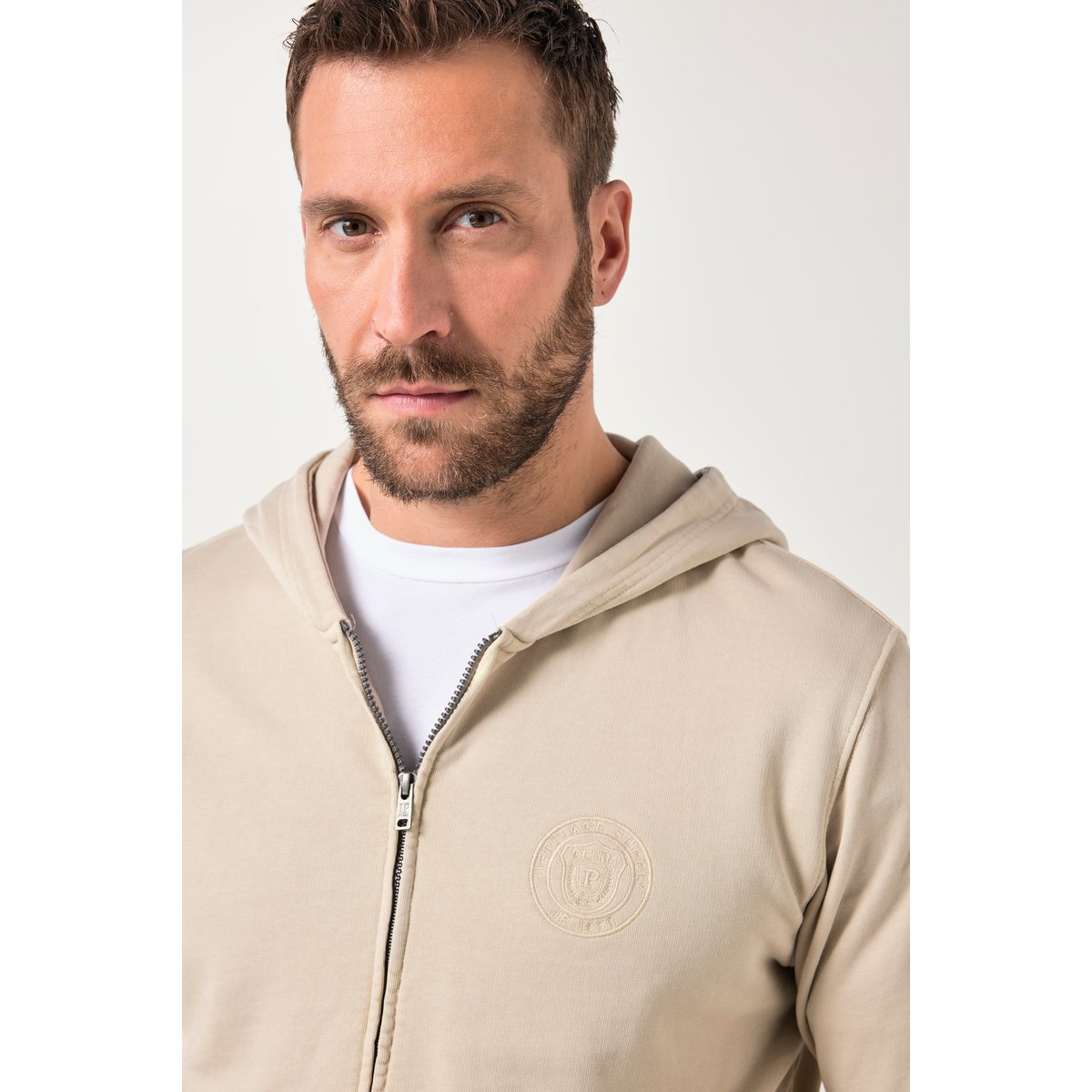 Sweat-shirt à capuche JP 1880 mastic, JP1880