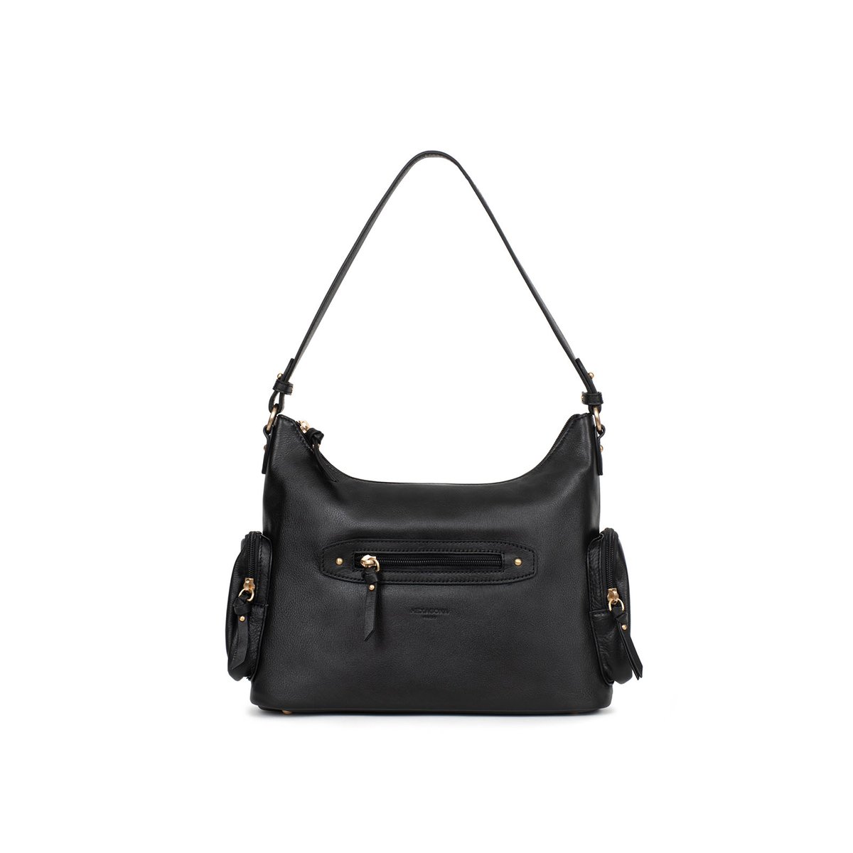 Sac porté épaule 1 anse TAIMA noir, HEXAGONA