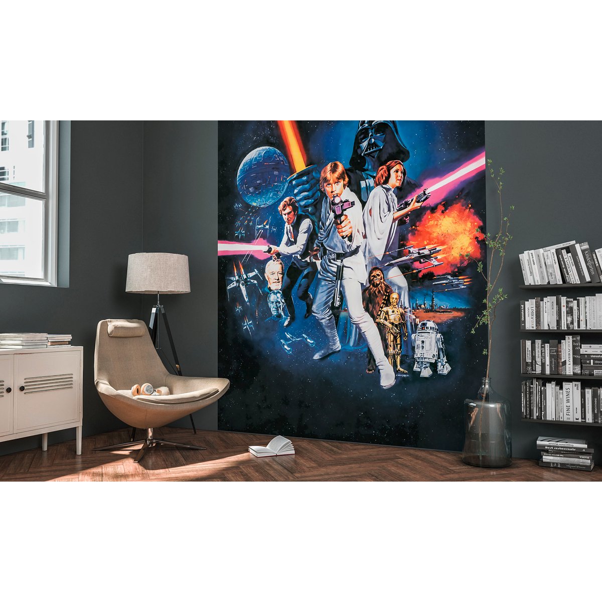 Papier peint Komar - Star Wars Poster Classic 1 - 200 x 250 cm bleu, HEXOA