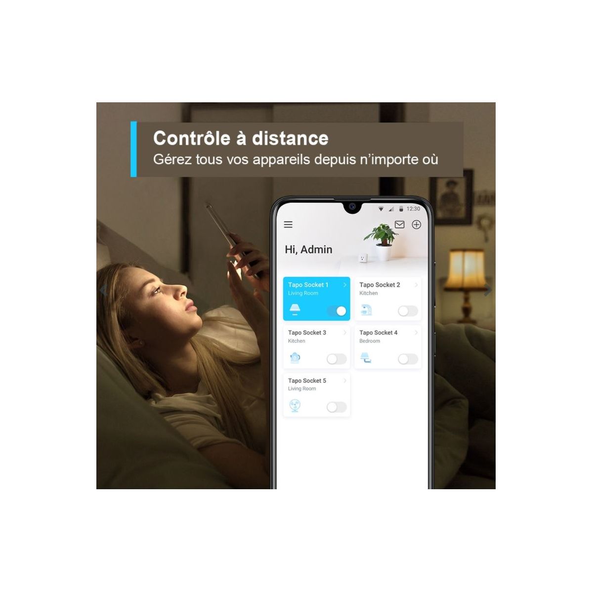 Prise connectée Tapo P110 (suivi conso) couleur unique, TP-LINK
