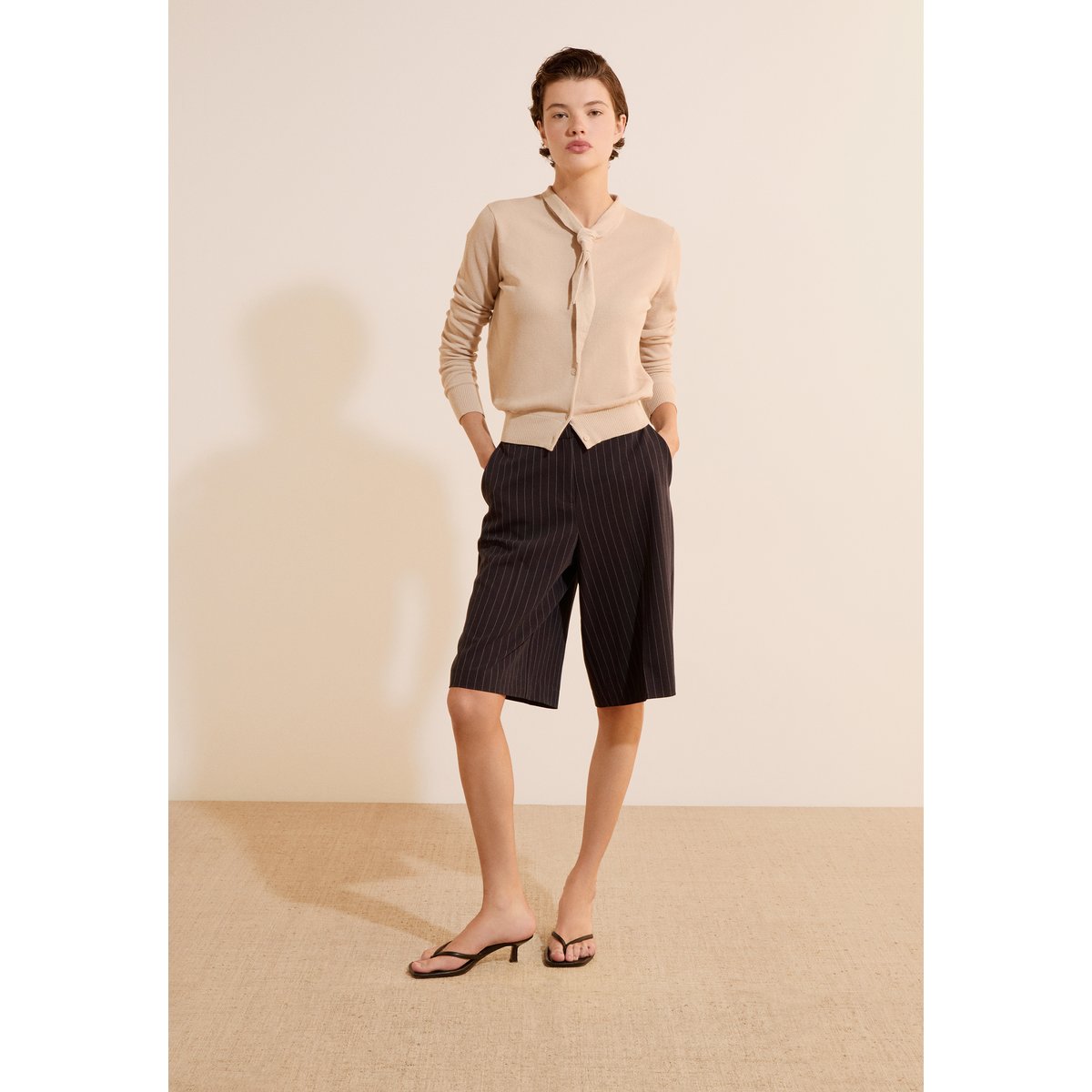 ETAM PULL STEPHANE - CARDI ML beige, ETAM