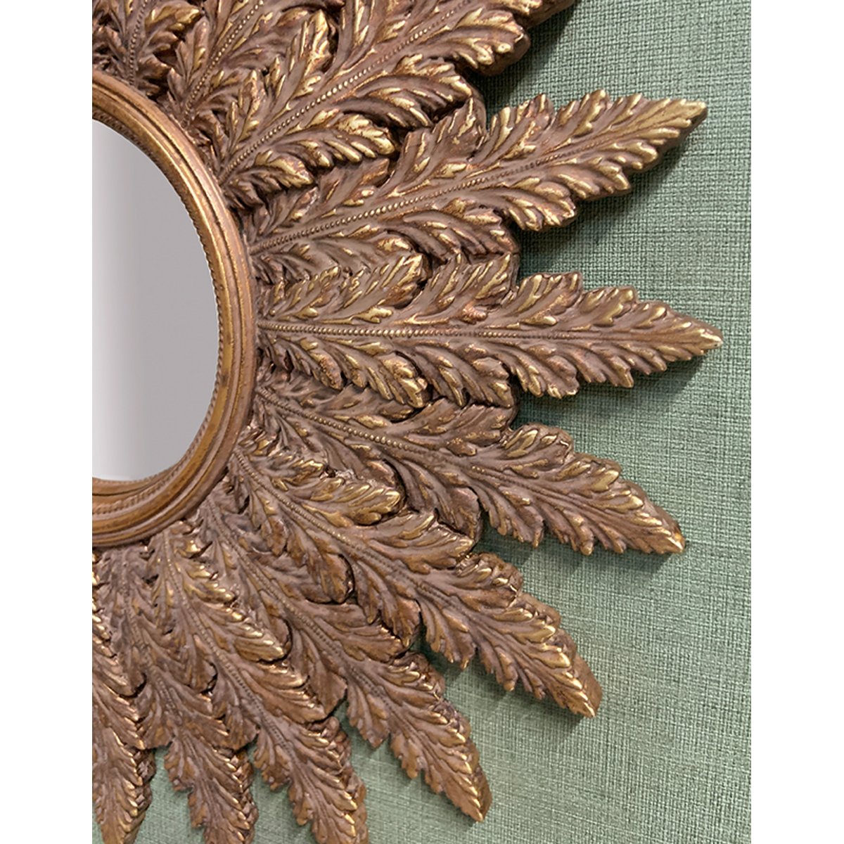 Miroir convexe plumes 40cm or, EMDE