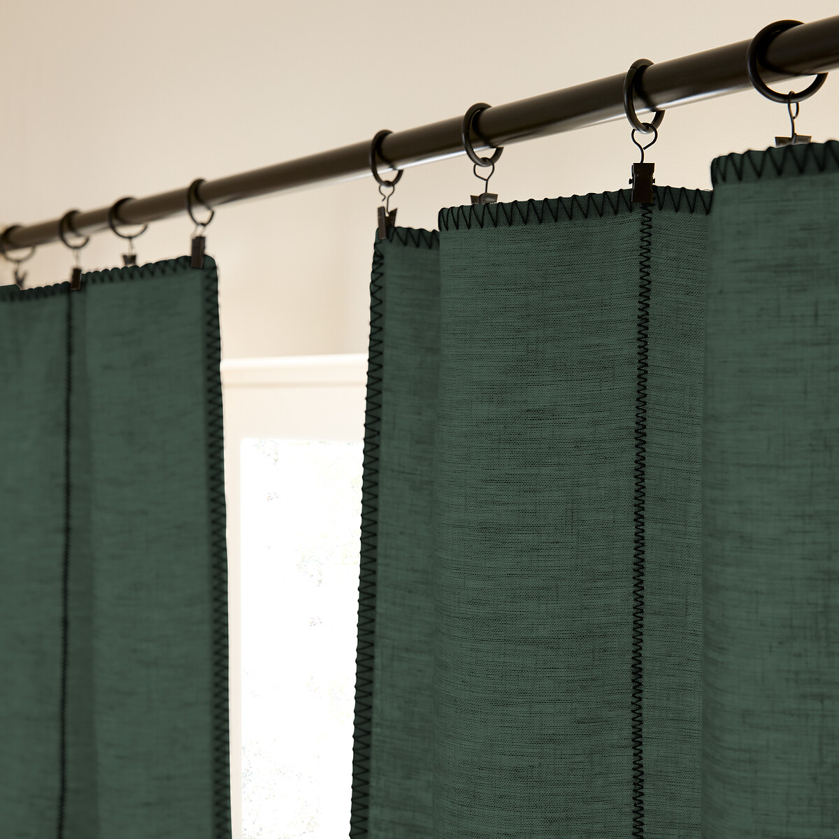 Tojos Washed Linen Curtain bracken green, AM.PM