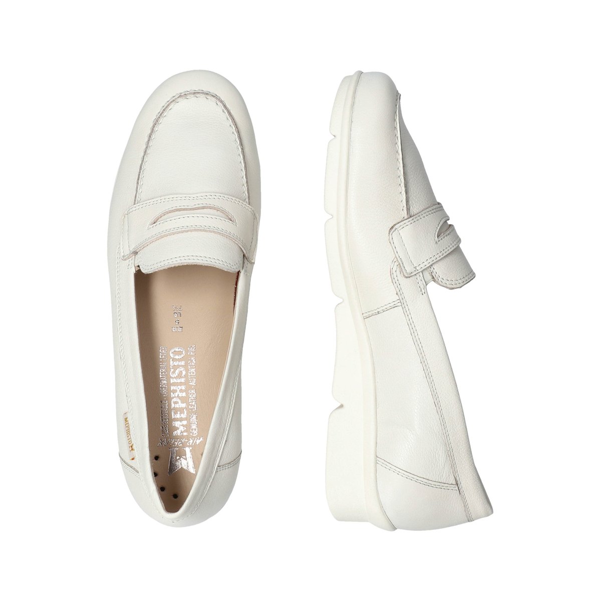 Mocassins en cuir DIVA gris 5141, MEPHISTO