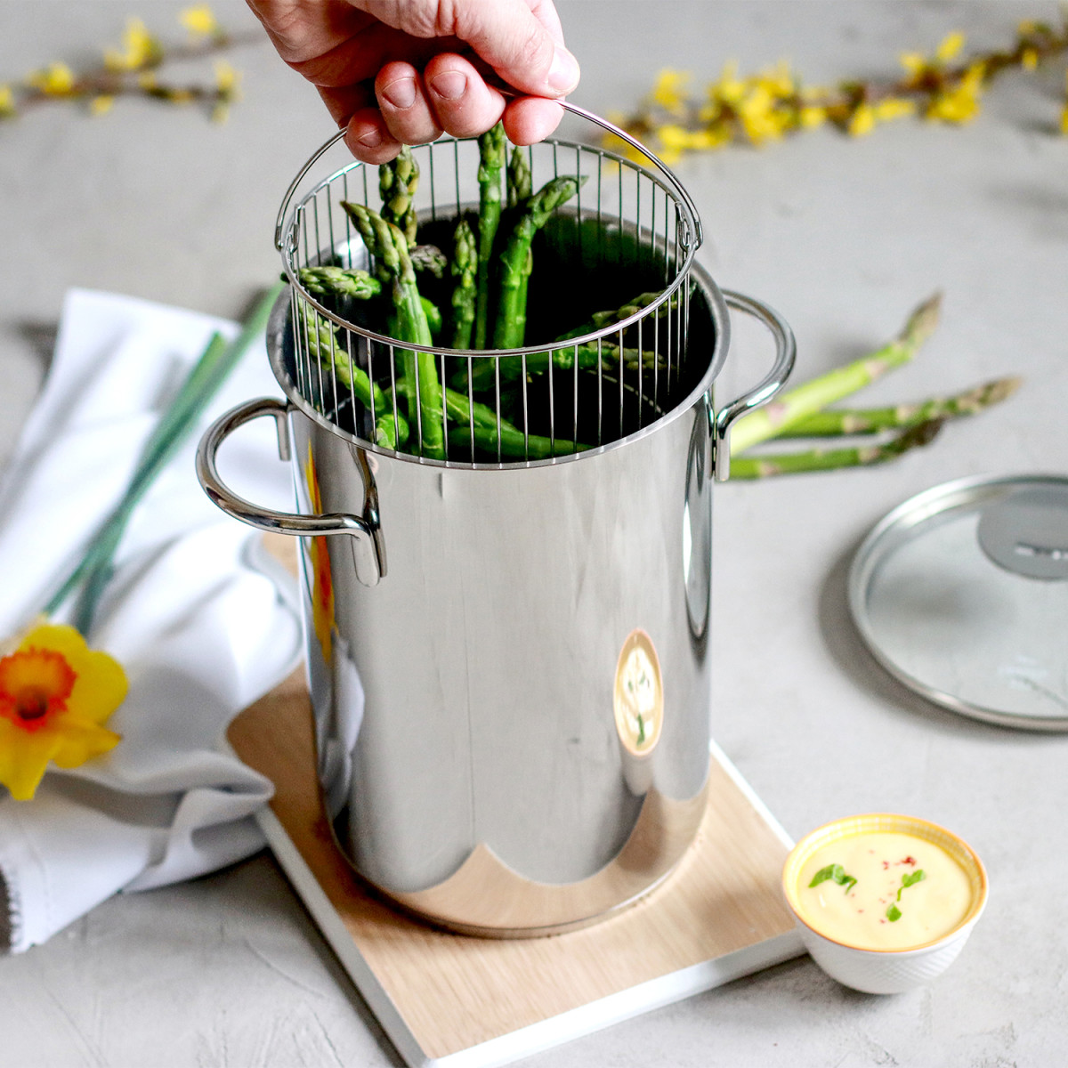 Cuit-asperges diamètre 16cm COMPLÉMENTS inox, CRISTEL