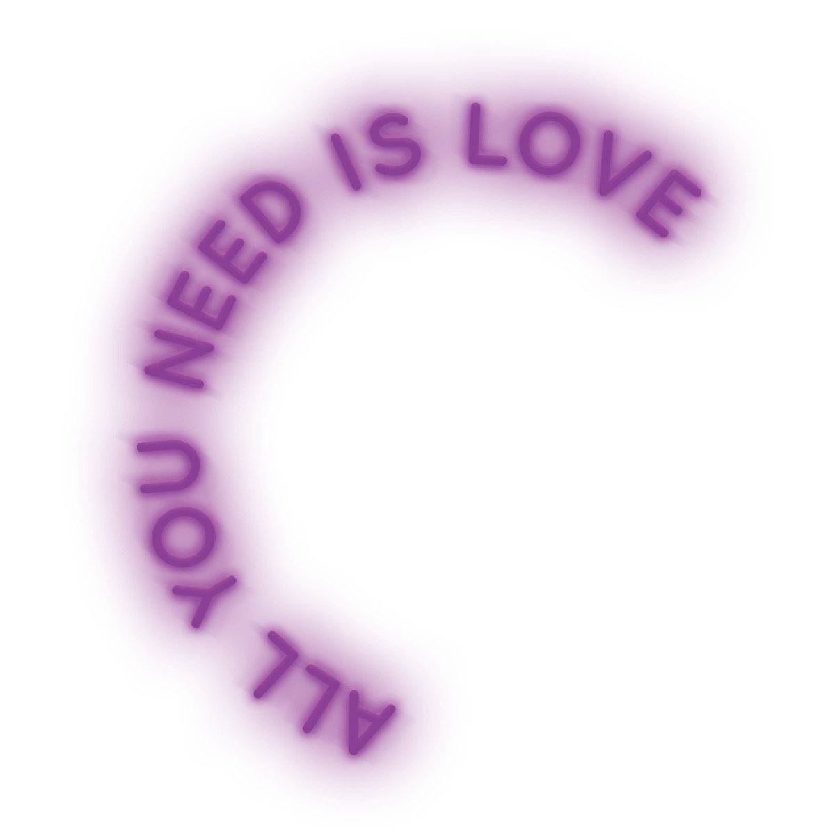Eclairage néon ALL YOU NEED IS LOVE violet, CANDYSHOCK