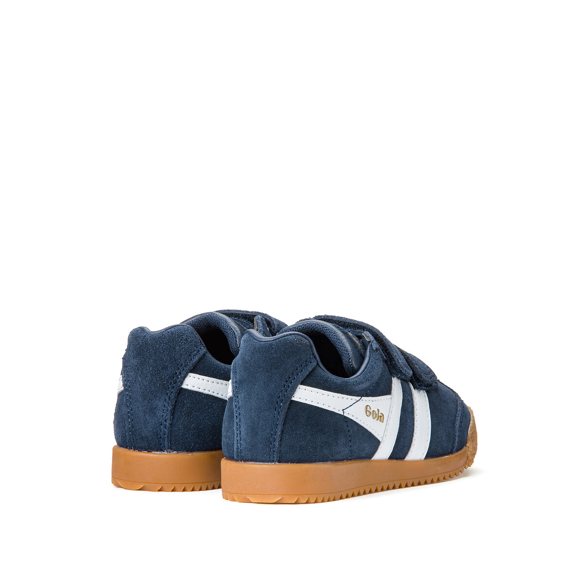 Baskets cuir à scratch Harrier Strap bleu marine, GOLA