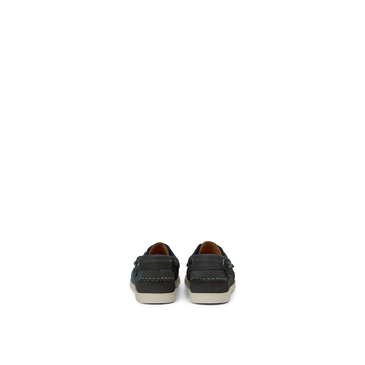 Chaussure bateau modèle Nadja en cuir de vachette nubuck souple bleu fonce, MARC O'POLO