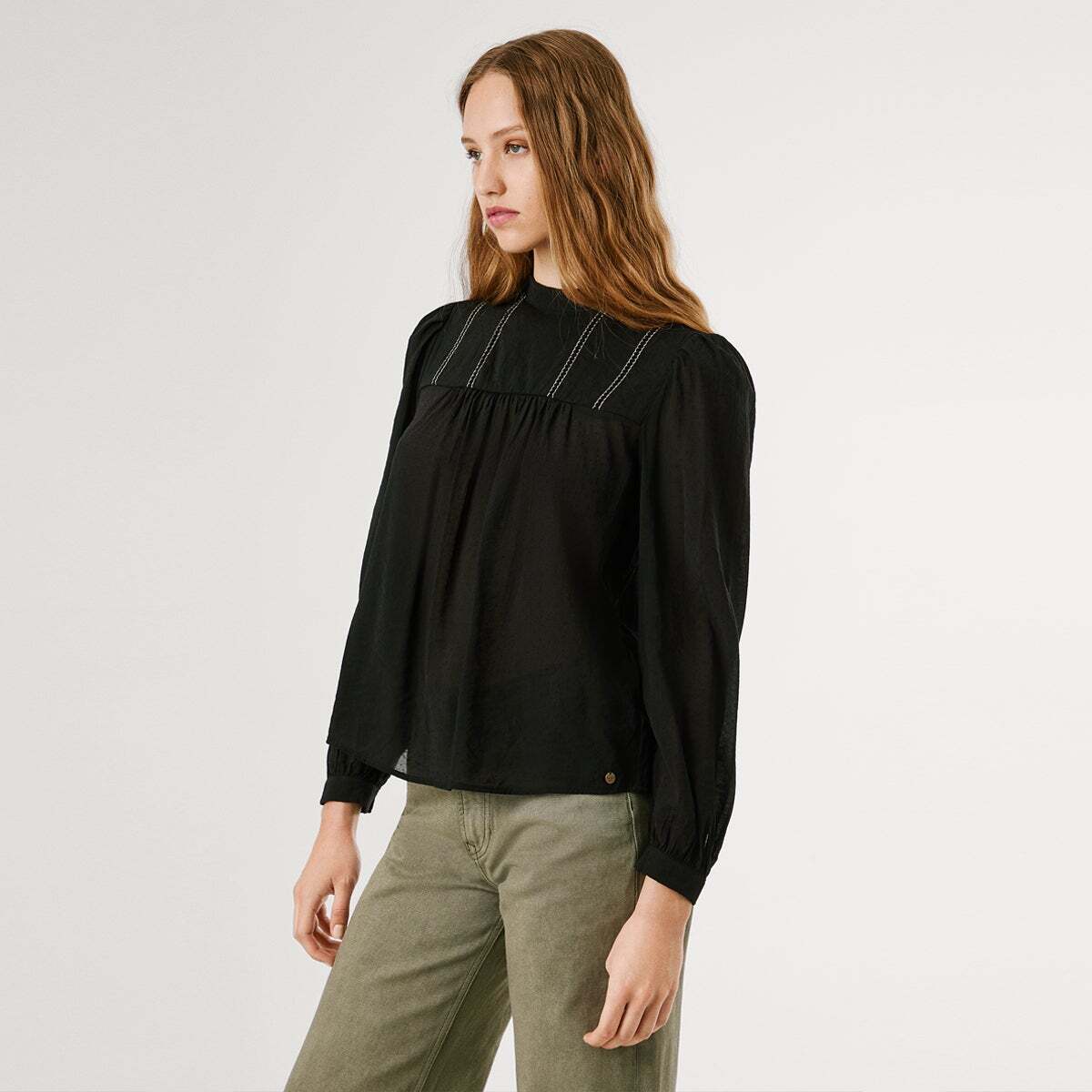 Blouse Fluide À Imprimé À Pois noir, PEPE JEANS