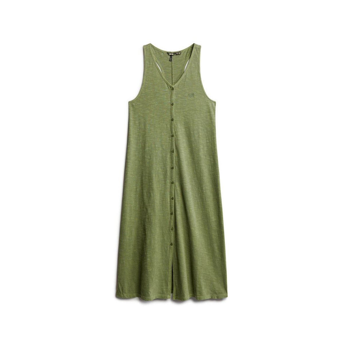 Robe de plage mi-longue en jersey vert olive kaki, SUPERDRY