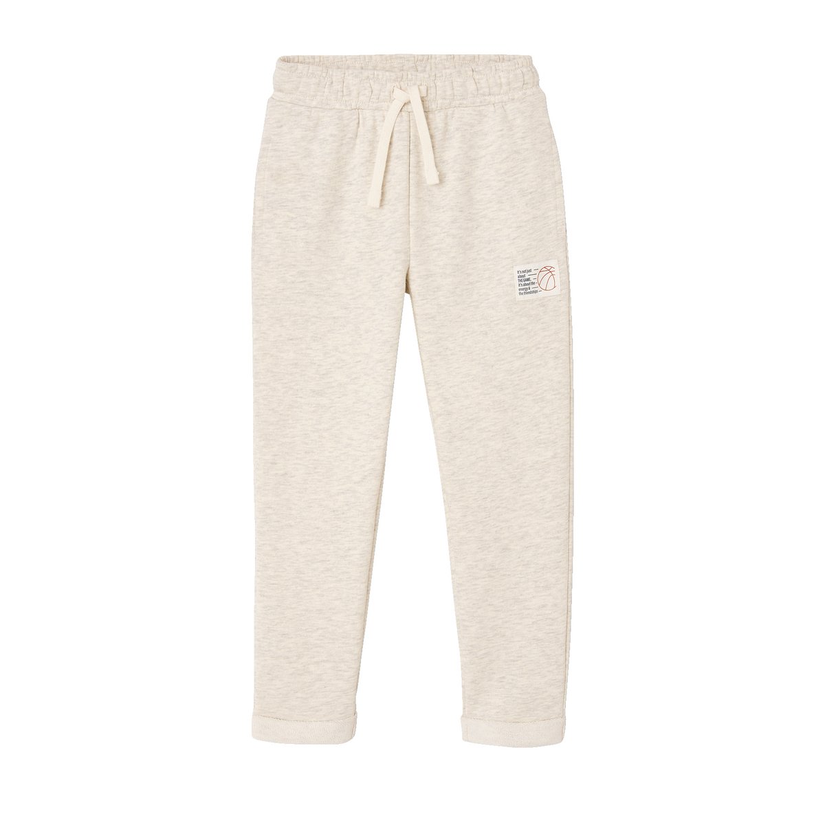 Pantalon de jogging blanc chiné, VERTBAUDET
