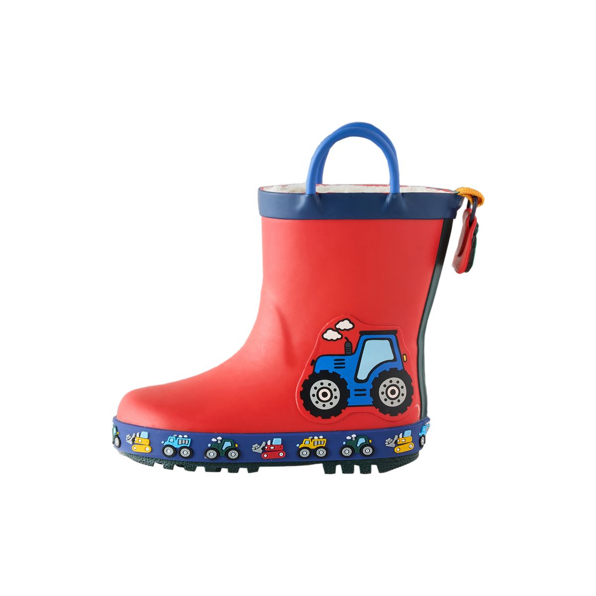 Bottes en caoutchouc à poignée et doublure transport rouge, NEXT
