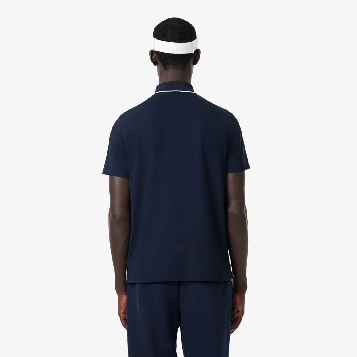 Polo Tennis Héritage Ultra Dry badge bleu-hhw, LACOSTE