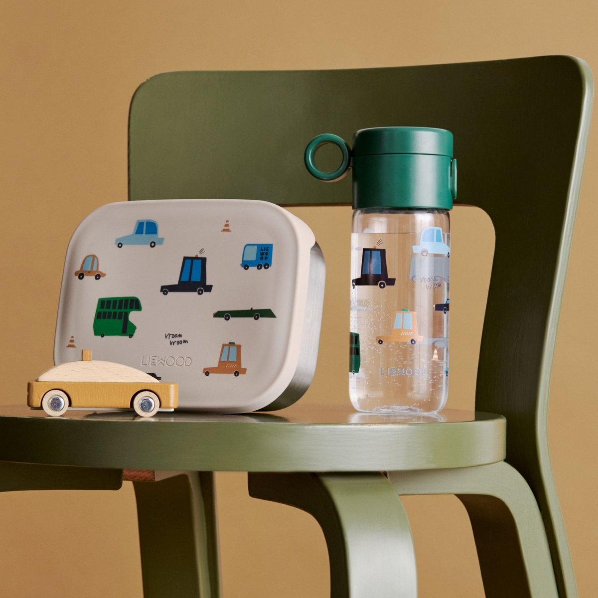 Boîte à goûter Arthur beige, bleu, vert, LIEWOOD