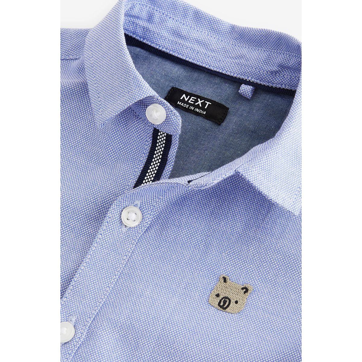 Chemise oxford à manches longues caractère bleu, NEXT