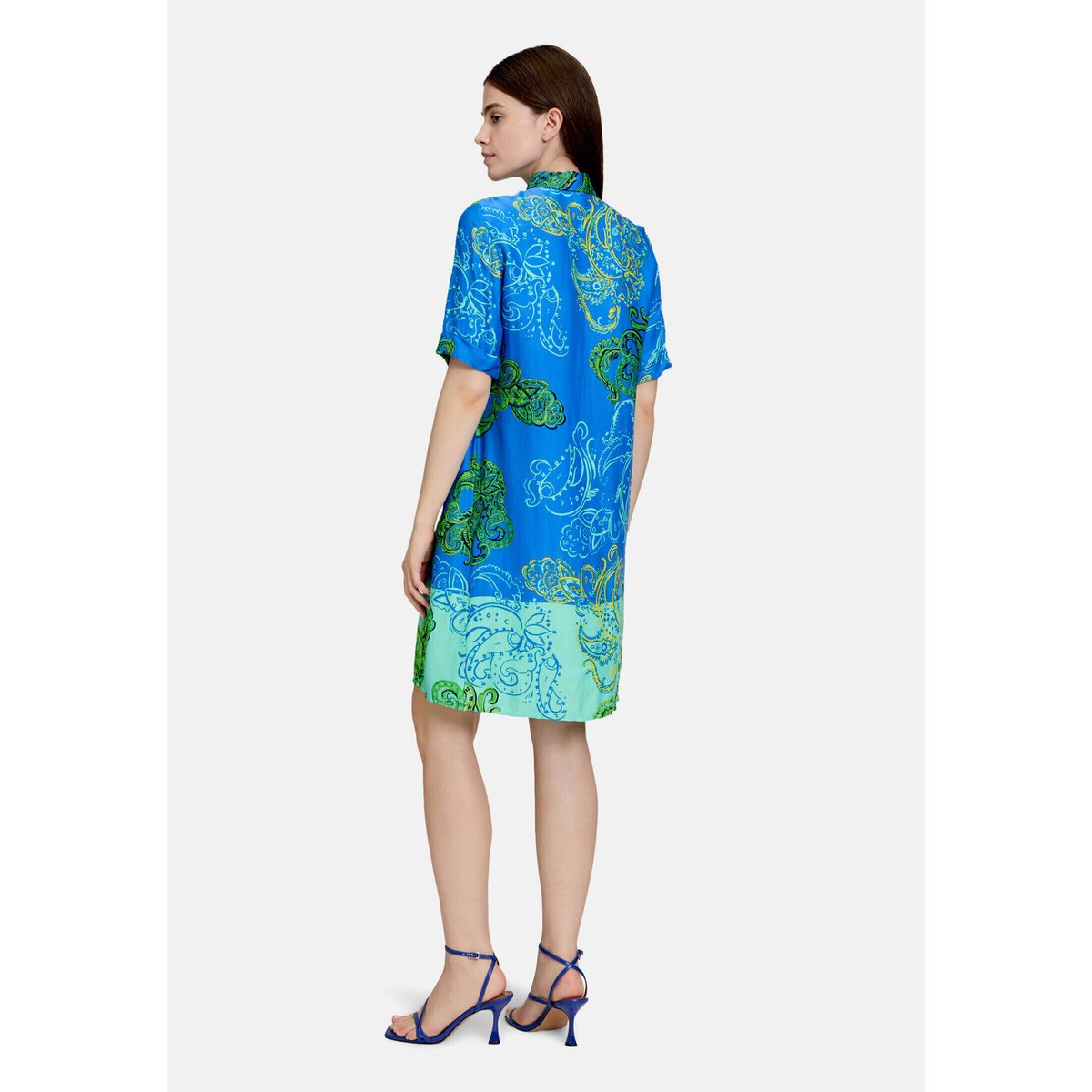 Robe-chemisier à patte de boutonnage green/blue, BETTY BARCLAY
