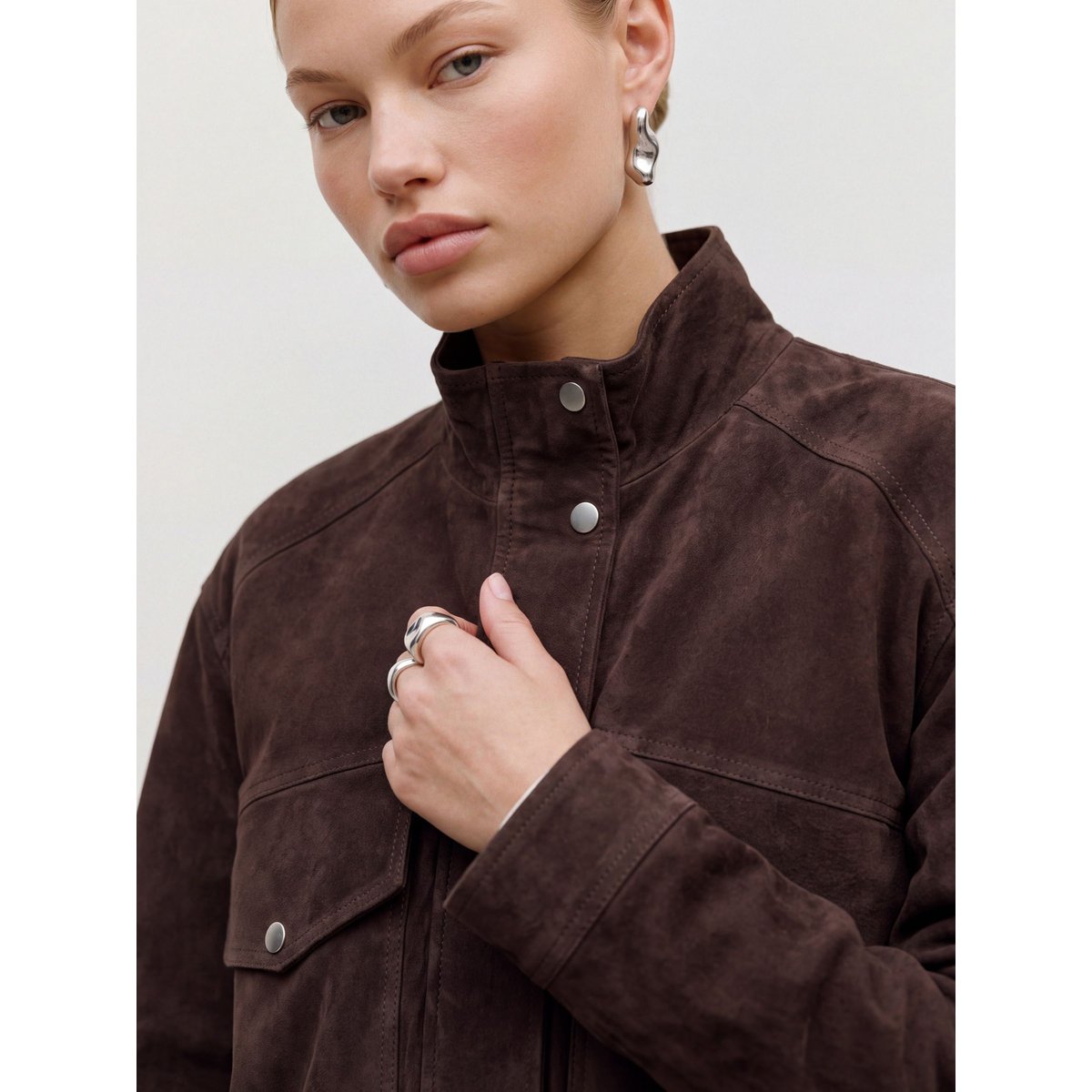 Veste En Daim marron - chocolate torte 1, VERO MODA