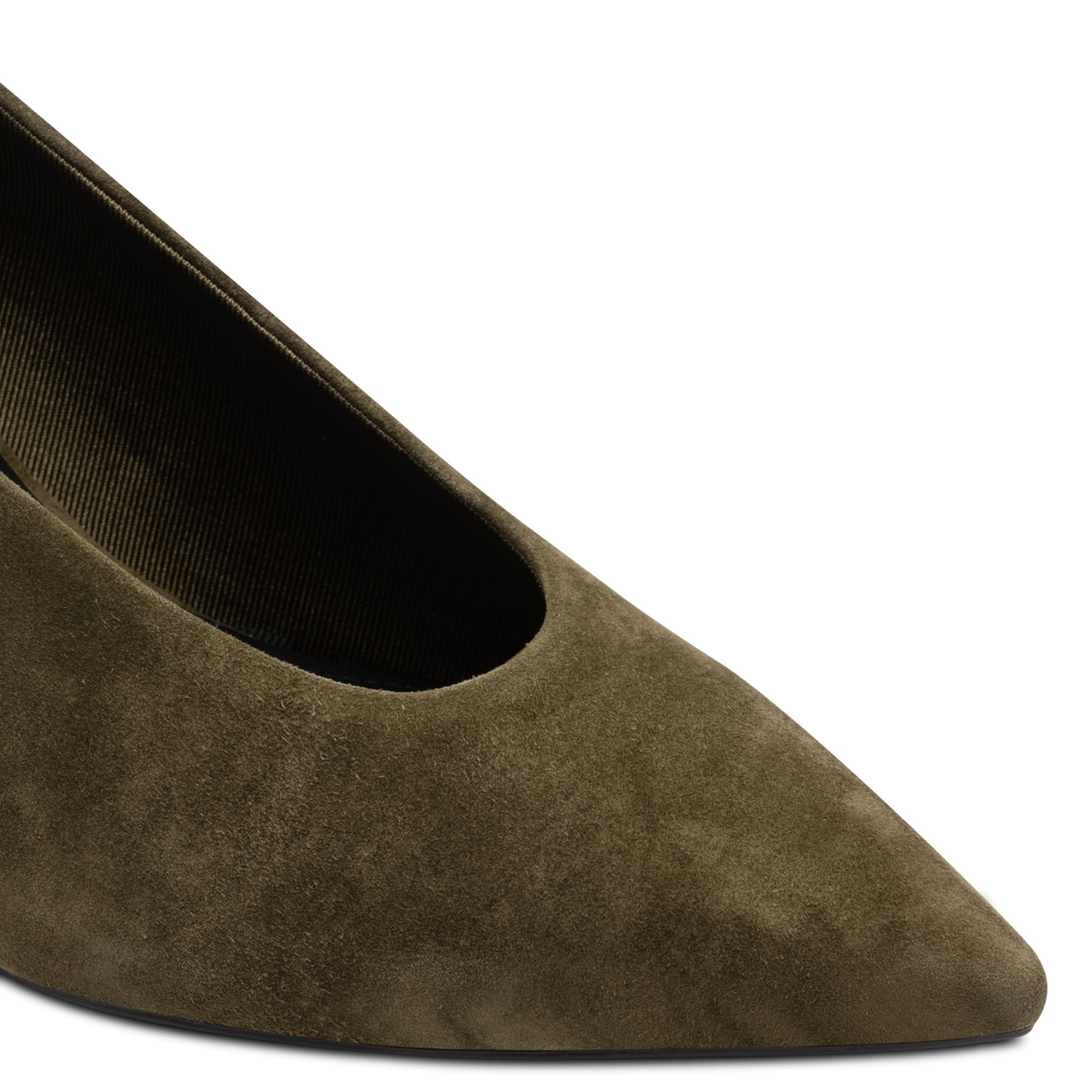 Escarpin en cuir vert olive, TAMARIS