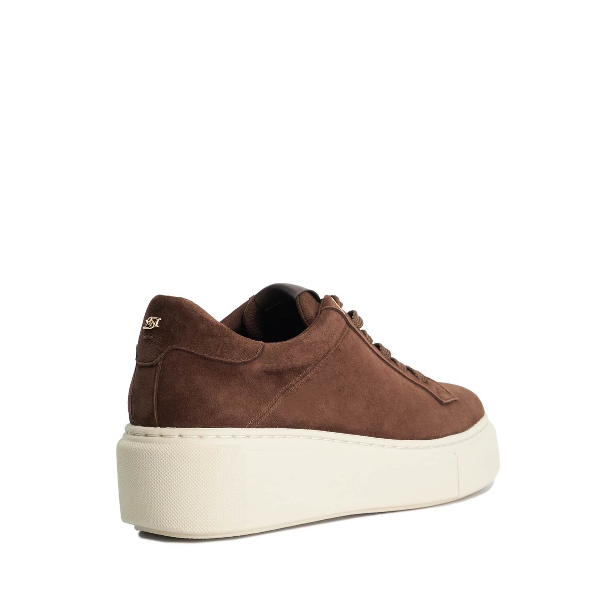 Baskets épaisses à lacets en cuir - EVIENNE brown-suede, DUNE LONDON