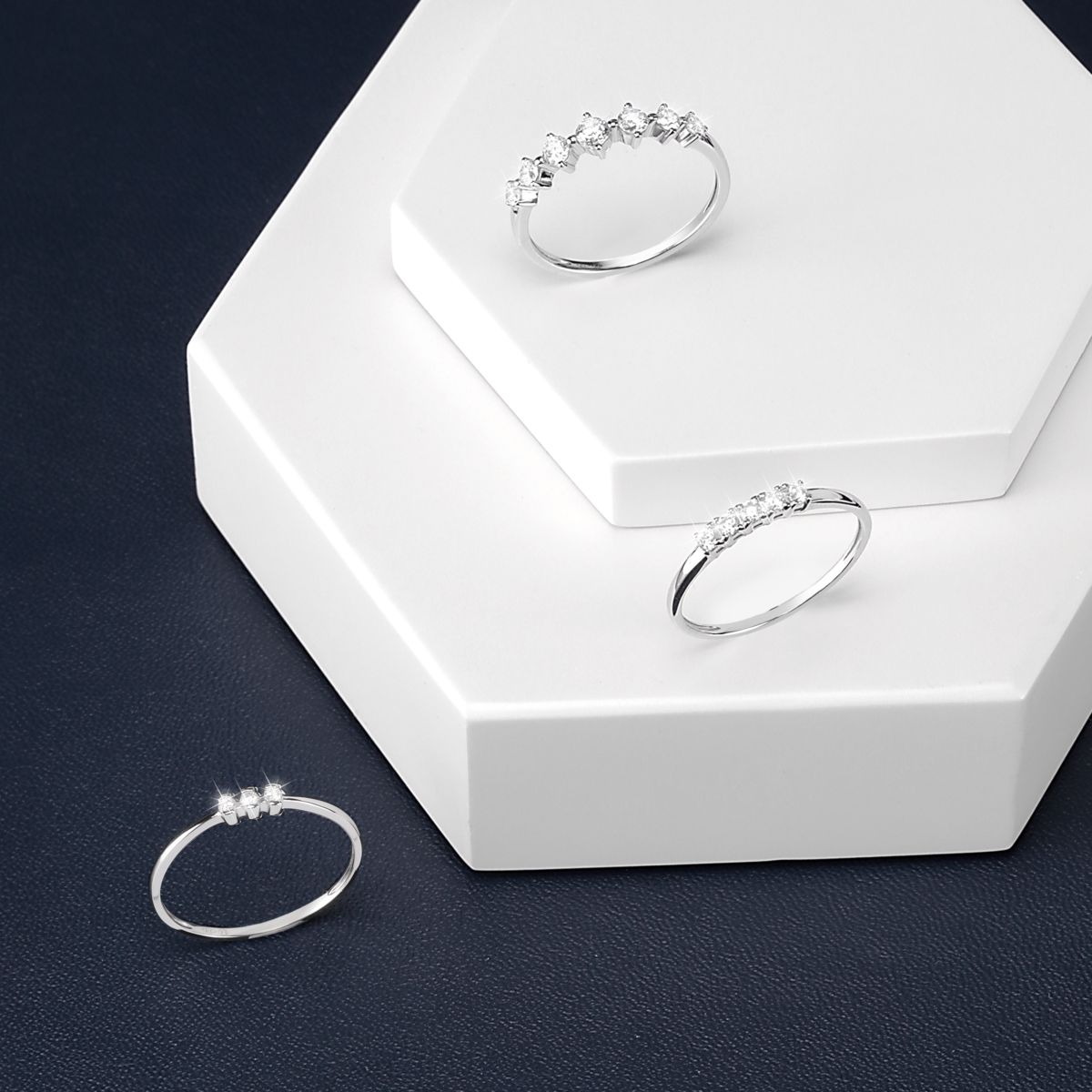 Bague en or blanc 375 B-CLASSIC argent, BLUESPIRIT