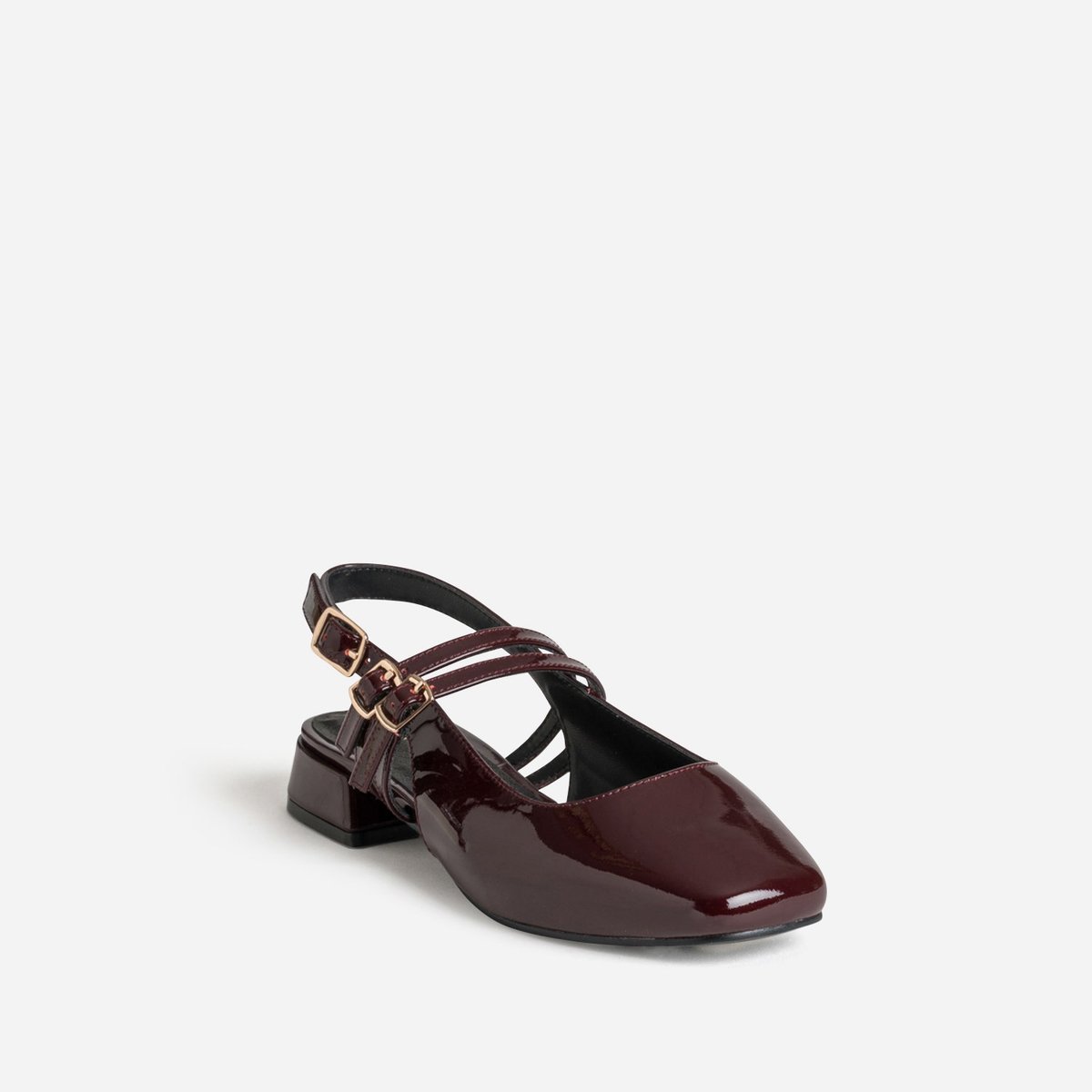 Ballerine en cuir BISMA bordeaux, ERAM