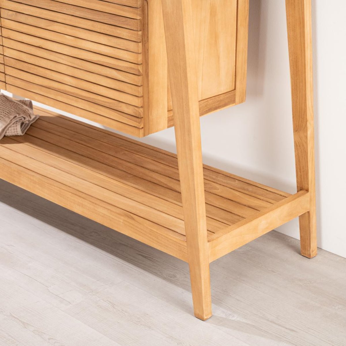 Meuble en teck rectangle 140 SCANDINAVE naturel, WANDA COLLECTION