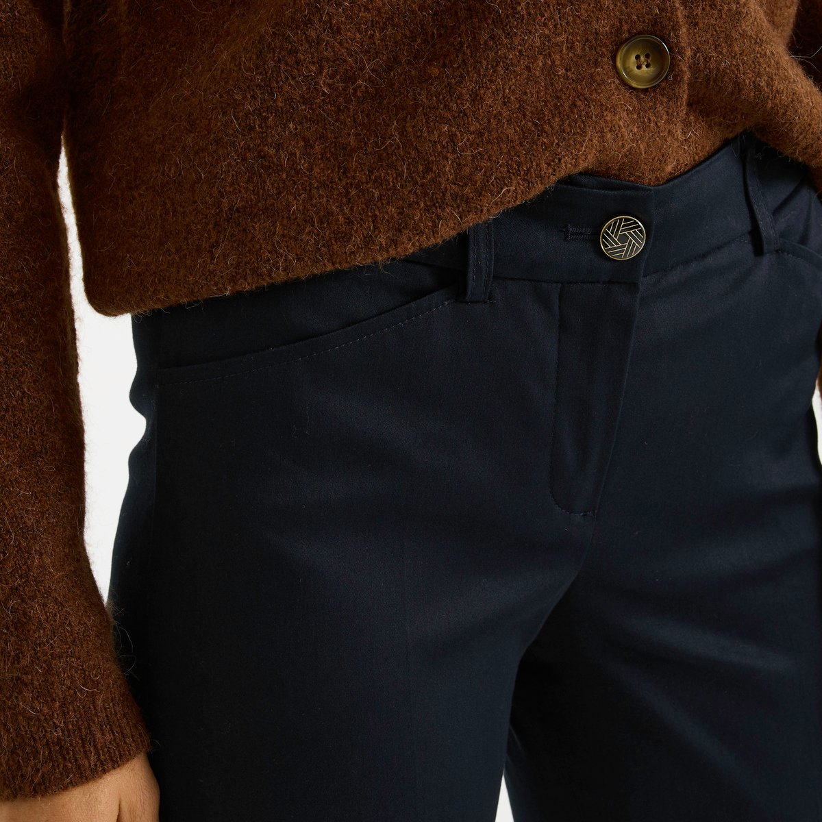 Pantalon cigarette raccourci noir, GRAIN DE MALICE