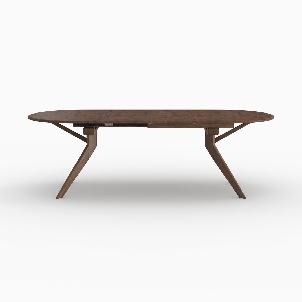 Table extensible en bois d'hévéa massif 6 à 8 personnes - OLI marron foncé, MAISON PAVANE