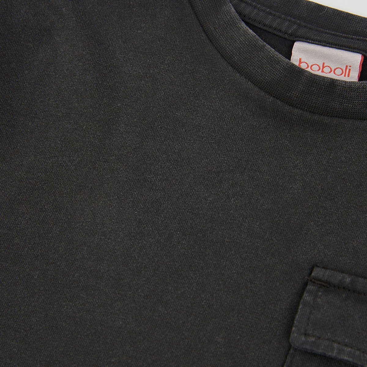 T-shirt garçon en maille avec texte URBN noir, BOBOLI