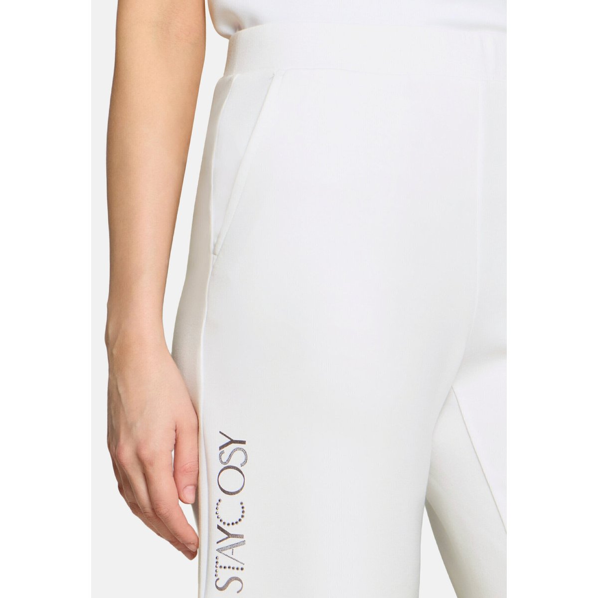 Pantalon à enfiler à poches extérieures blanc, BETTY BARCLAY