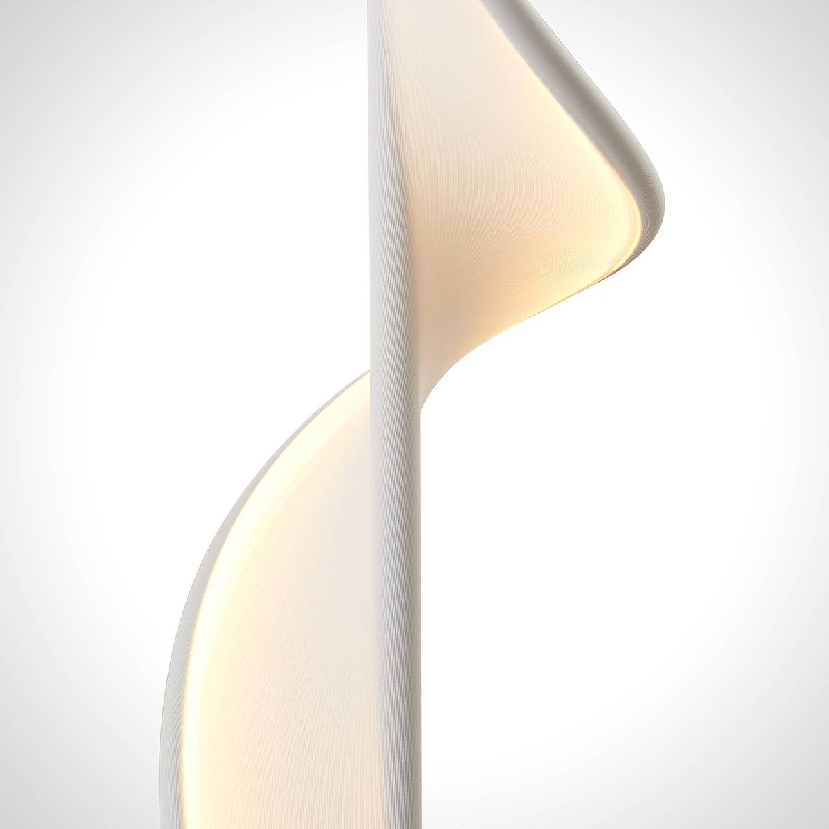 Lampadaire en textile moderneLED, Edano blanc, chrome, LUCANDE