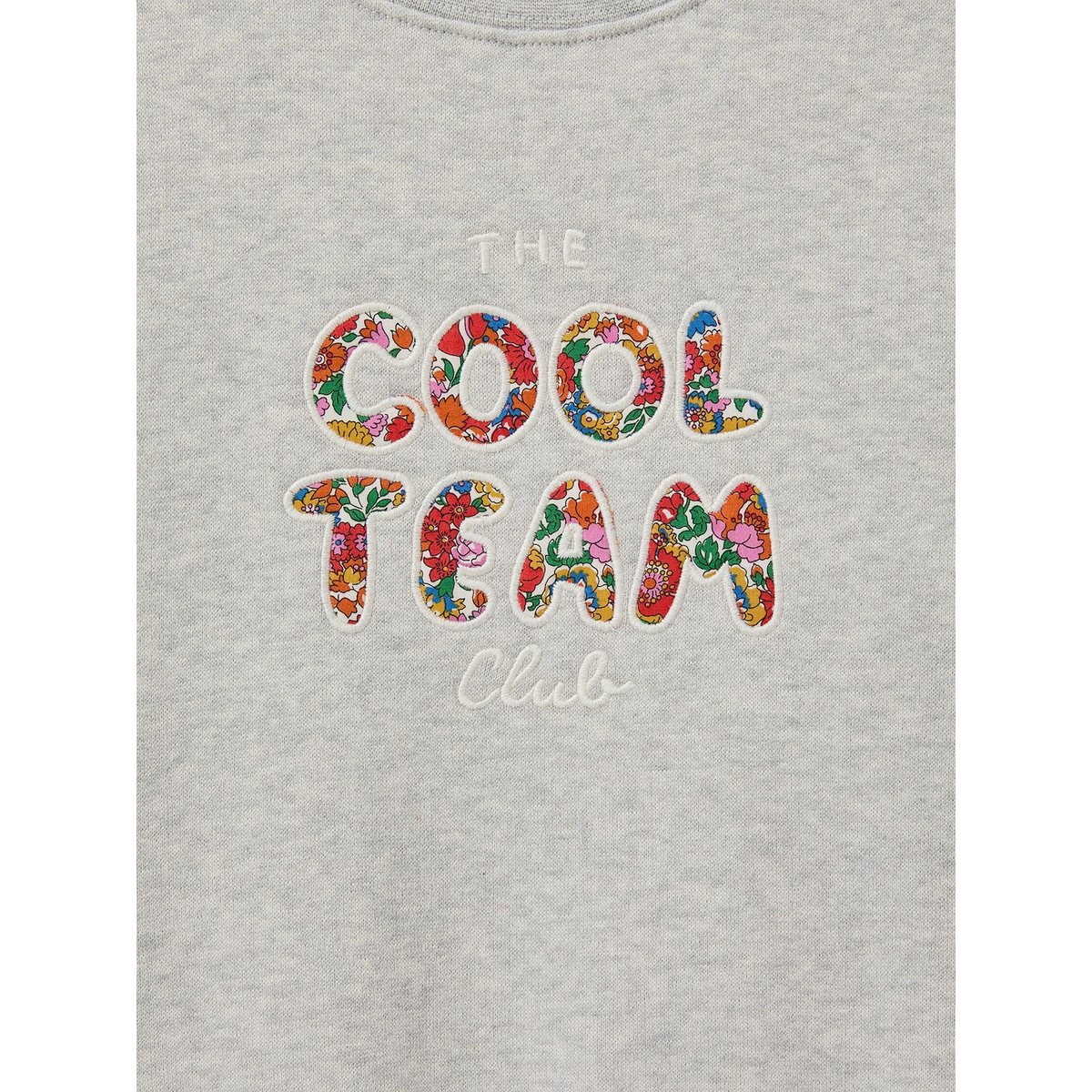 Sweat Cool Team  tissu Liberty - coton biologique gris chine, CYRILLUS