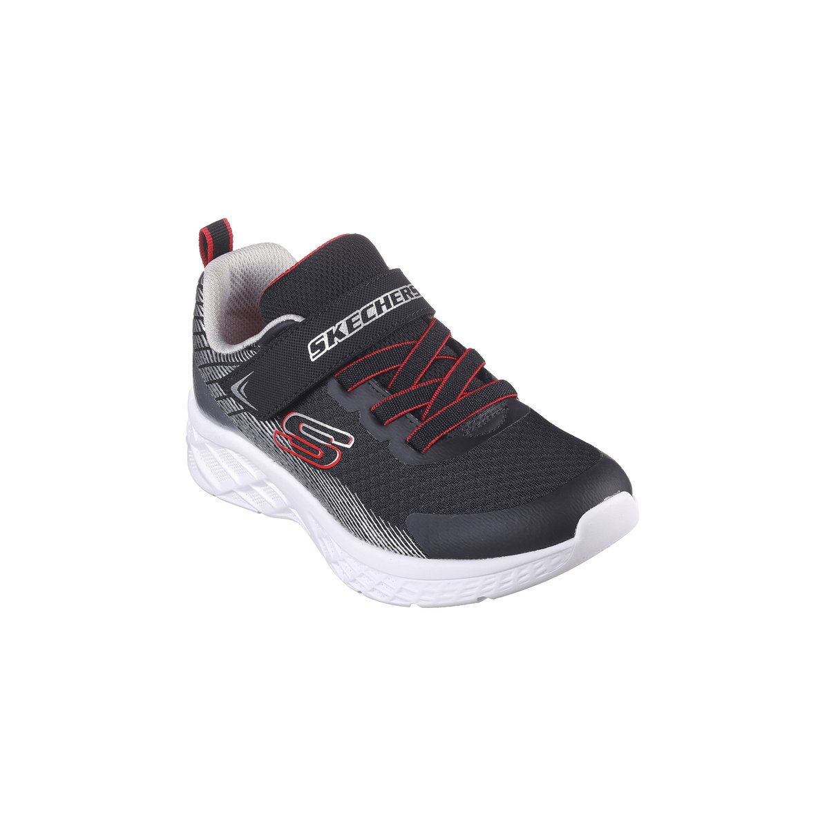 Basket à Scratch Zovrix noir-argent-rouge, SKECHERS