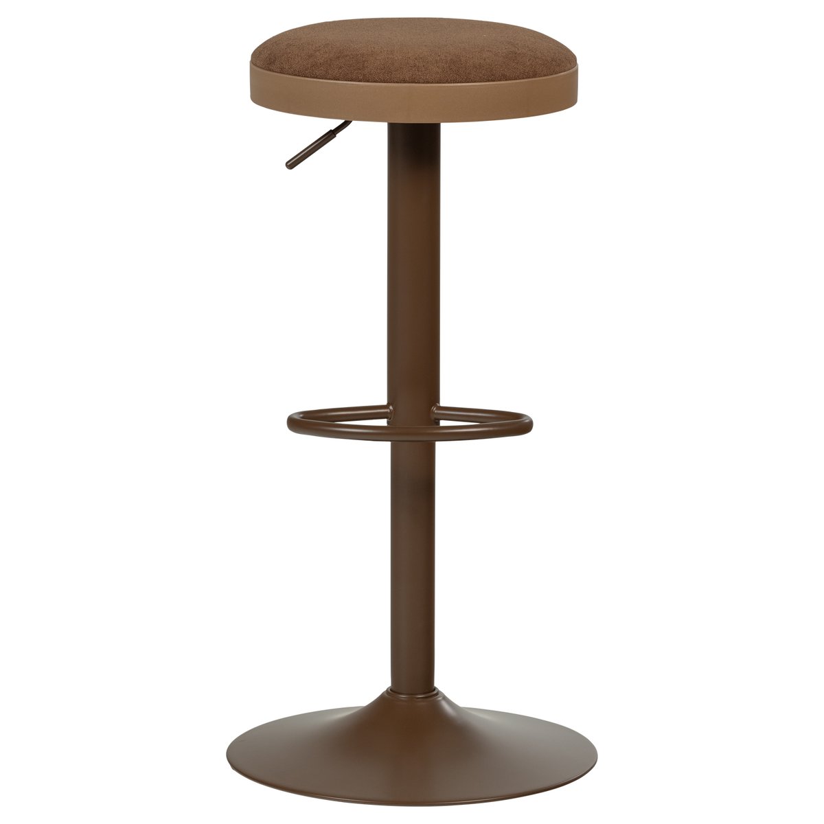 Tabouret de bar réglable en hauteur en chenille MEVO marron, WOOOD