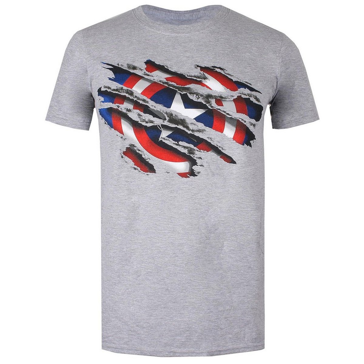 T-shirt gris, CAPTAIN AMERICA