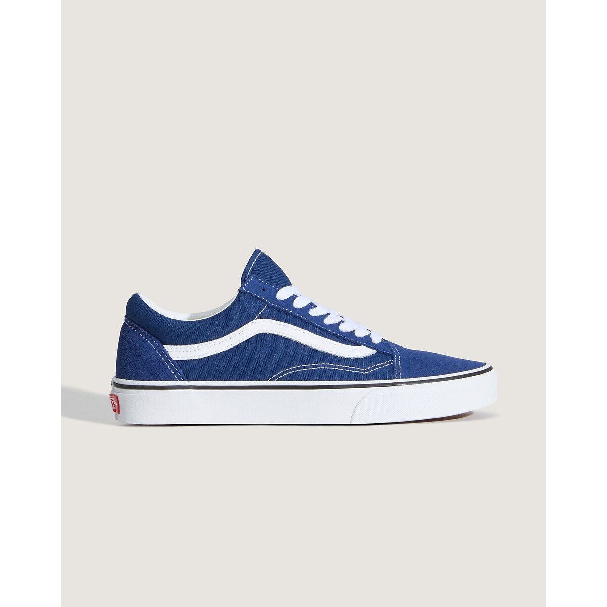 Baskets en cuir OLD SKOOL bleu marine, VANS