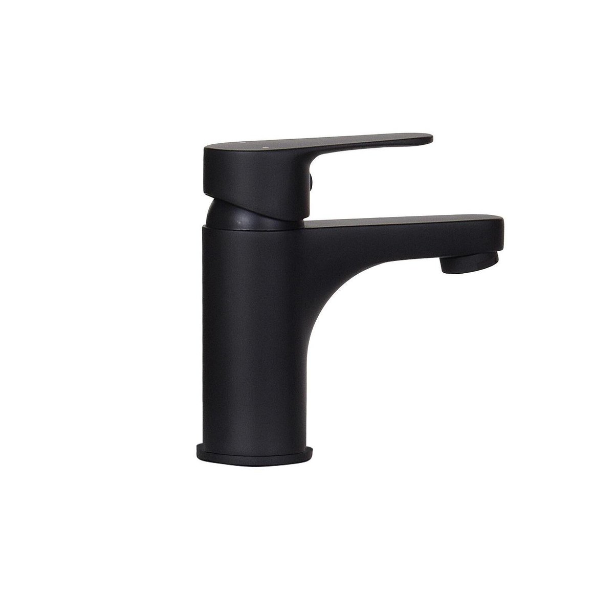 Ensemble lave-mains suspendu avec robinet noir et miroir ovale NEVADA décor noyer, MOB IN