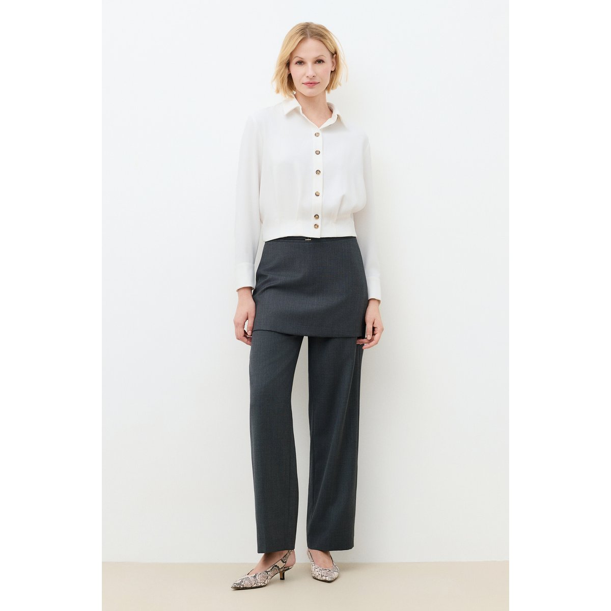 Chemise droite col chemise CIME ecru, CAROLL