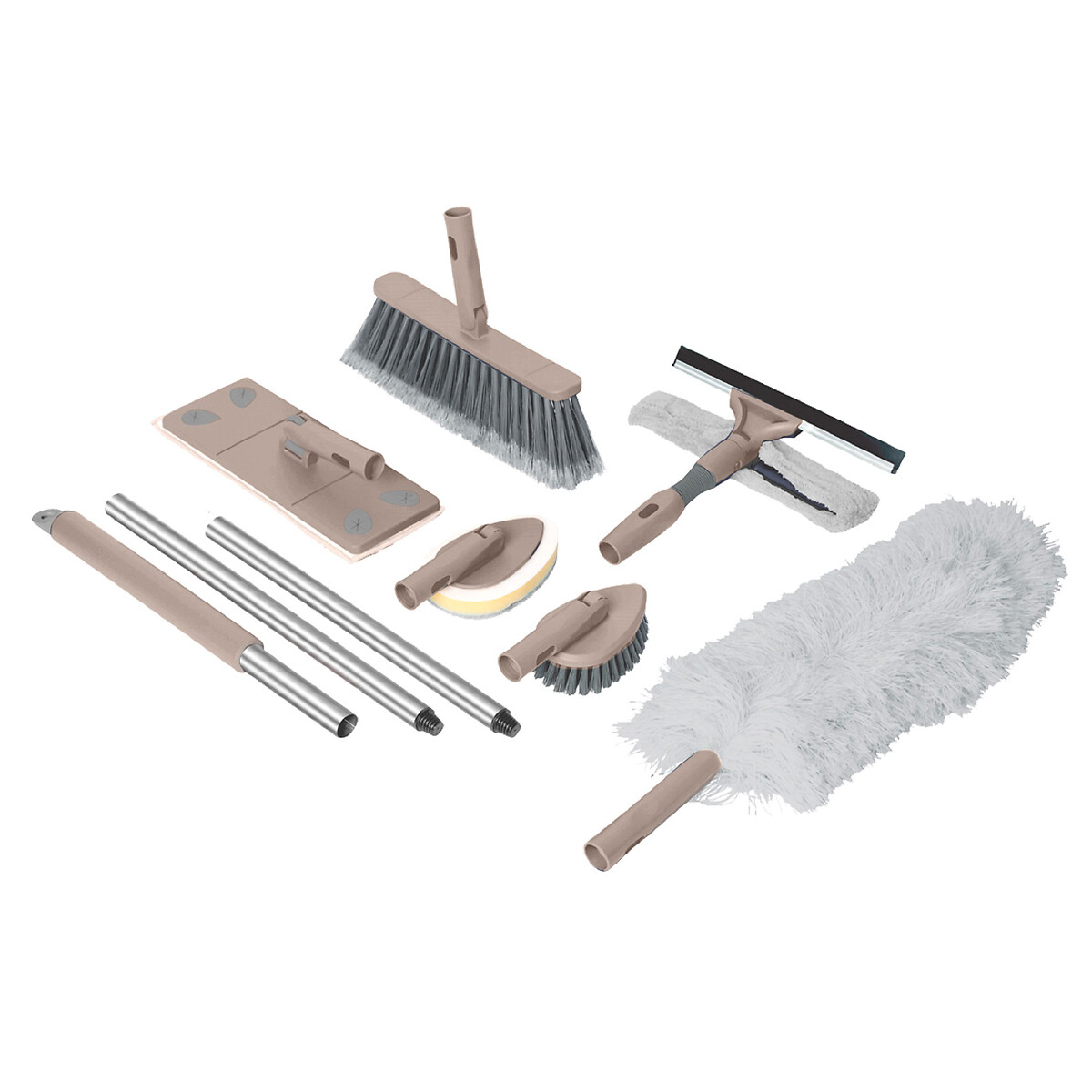 7 Piece Cleaning Set grey, TOWER