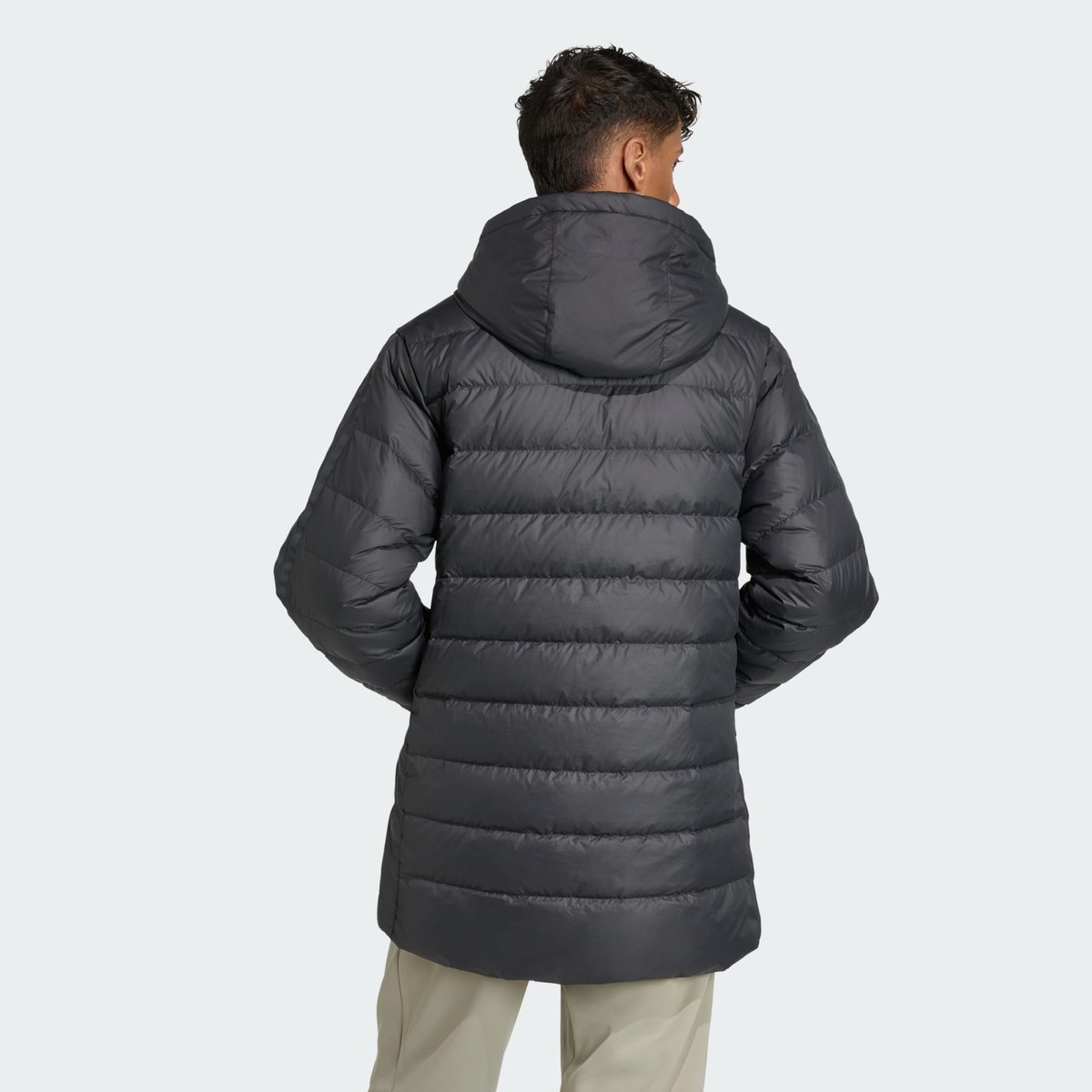 Parka À Capuche Duvet Léger 3 Bandes Essentials Climawarm Parka À Capuche Duvet Léger 3 Bandes Essentials Climawarm black, ADIDAS SPORTSWEAR